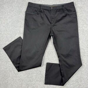 Pavini Jeans Mens Pants 40x32 Classic Black 100% Cotton Italian Style